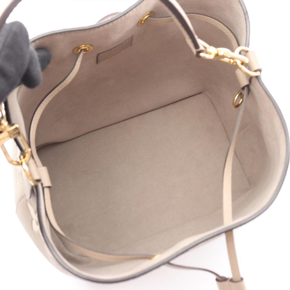 Louis Vuitton Beige Bag Bicolor Empreinte Neo Shoulder Monogram Leather Noe